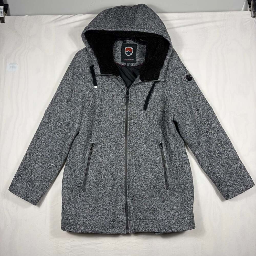 1 Madison Expedition Heritage Collection Gray Knit Jacket Size XL
